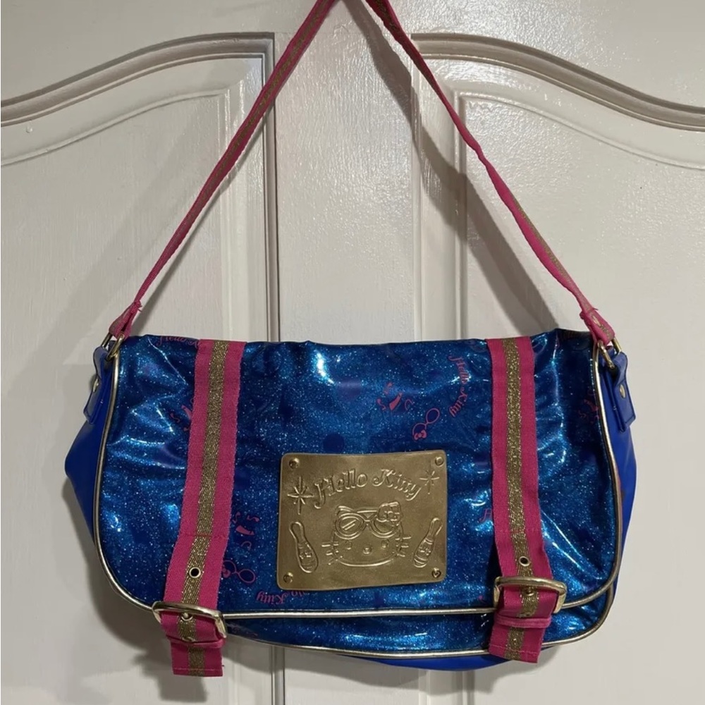 Sanrio Hello Kitty Shoulder Bag Bright Blue. - Picture 1 of 6